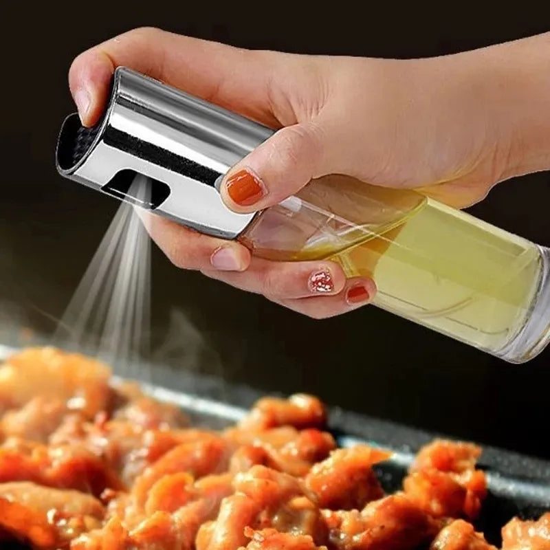 Kitchen Push Type Spray Olive Oil Sprayer Bottle Pump Oil Pot